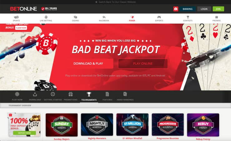 BetOnline Casino Poker Site
