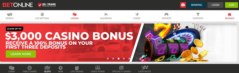 BetOnline Online Gambling Site Homepage