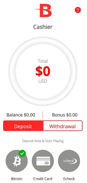 BetOnline Mobile Betting App Cashier