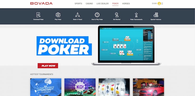 Bovada Poker Sign In Screen