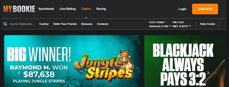 MyBookie Homepage for Online Gambling in Ohio