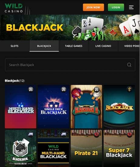 Wild Casino App Blackjack
