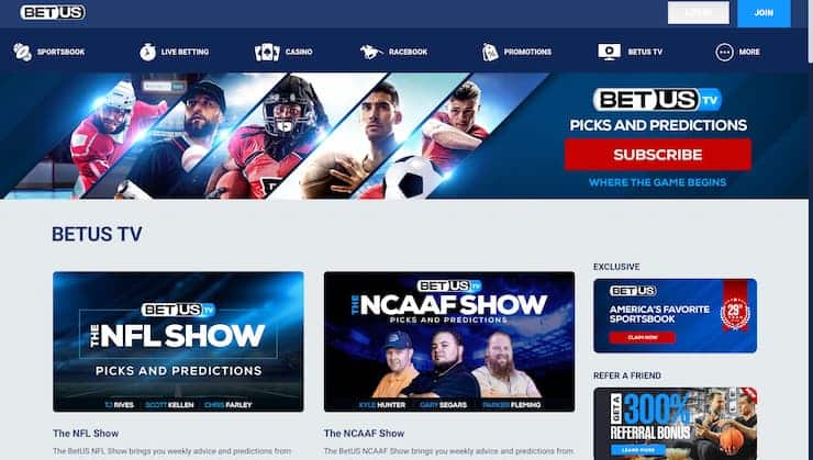 BetUS TV Online Gambling Site
