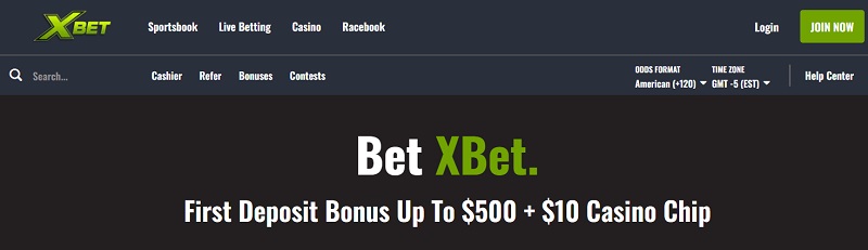 XBet Online Gambling Site Homepage