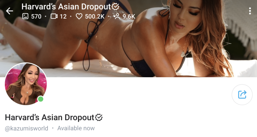Harvard’s Asian Dropout Kazumi Squirts OnlyFans